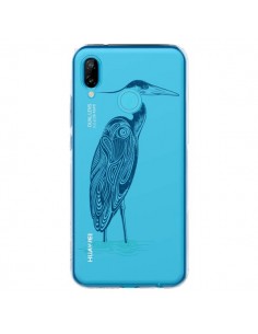 Coque Huawei P20 Lite Heron Blue Oiseau Transparente -...