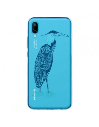 Coque Huawei P20 Lite Heron Blue Oiseau Transparente - Rachel Caldwell