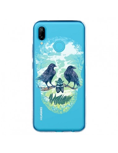 Coque Huawei P20 Lite Tête de Mort Nature Transparente - Rachel Caldwell