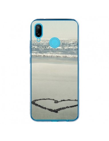 Coque Huawei P20 Lite Coeoeur Plage Beach Mer Sea Love Sable Sand - R Delean