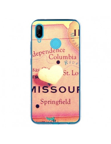 Coque Huawei P20 Lite Carte Map Missouri Coeoeur - R Delean