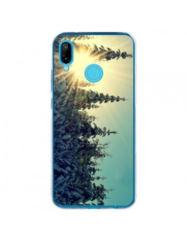 Coque Huawei P20 Lite Hiver Paysage Neige Montagnes Sapins Ski - R Delean