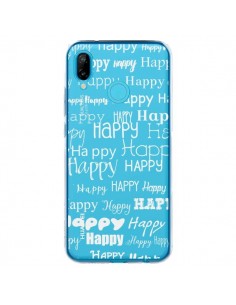 Coque Huawei P20 Lite Happy Happy Blanc Transparente - R...