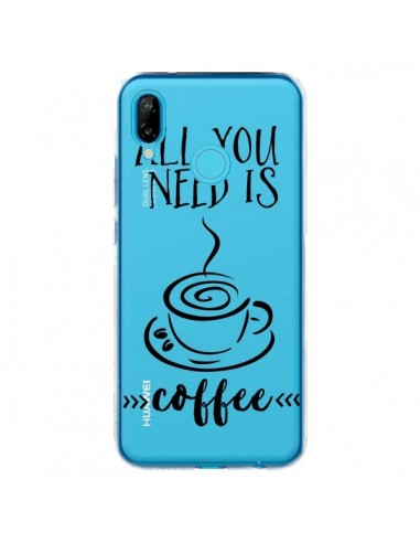 Coque Huawei P20 Lite All you need is coffee Transparente - Sylvia Cook