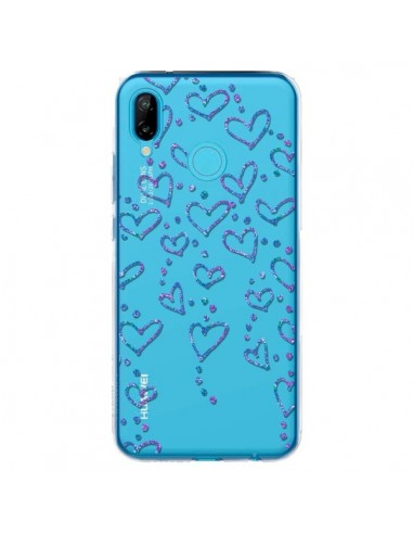 Coque Huawei P20 Lite Floating hearts coeurs flottants Transparente - Sylvia Cook