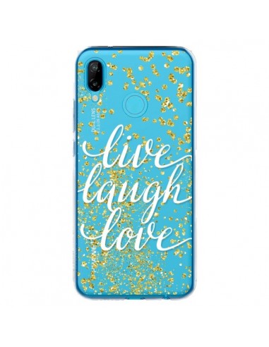 Coque Huawei P20 Lite Live, Laugh, Love, Vie, Ris, Aime Transparente - Sylvia Cook