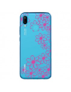 Coque Huawei P20 Lite Pink Flowers Fleurs Roses...