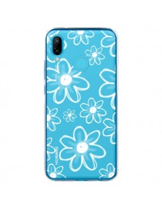 Coque Huawei P20 Lite Mandala Blanc White Flower...