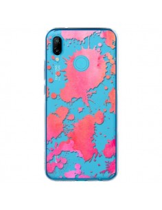 Coque Huawei P20 Lite Watercolor Splash Taches Rose...