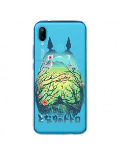 Coque Huawei P20 Lite Totoro Manga Flower Transparente -...