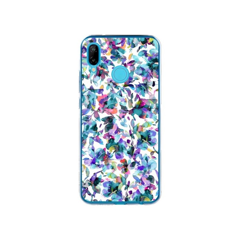 Coque Huawei P20 Lite Aquatic Flowers Blue - Ninola Design