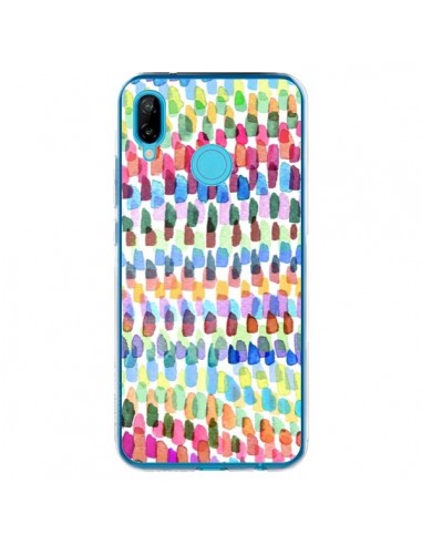 Coque Huawei P20 Lite Artsy Strokes Stripes Colorful - Ninola Design