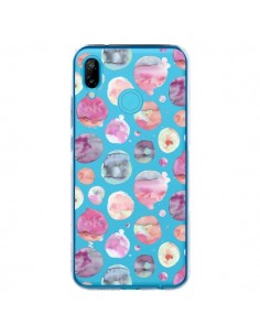 Coque Huawei P20 Lite Big Watery Dots Pink - Ninola Design