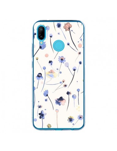 Coque Huawei P20 Lite Blue Soft Flowers - Ninola Design