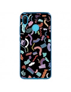 Coque Huawei P20 Lite Curly and Zigzag Stripes Black -...