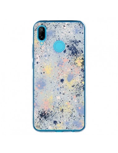 Coque Huawei P20 Lite Gradient Watercolor Lines Blue - Ninola Design