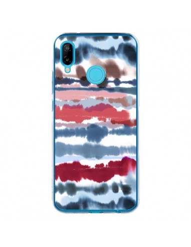 Coque Huawei P20 Lite Smoky Marble Watercolor Dark - Ninola Design