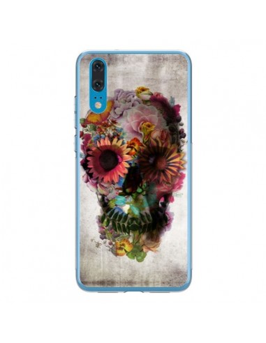 Coque Huawei P20 Skull Flower Tête de Mort - Ali Gulec