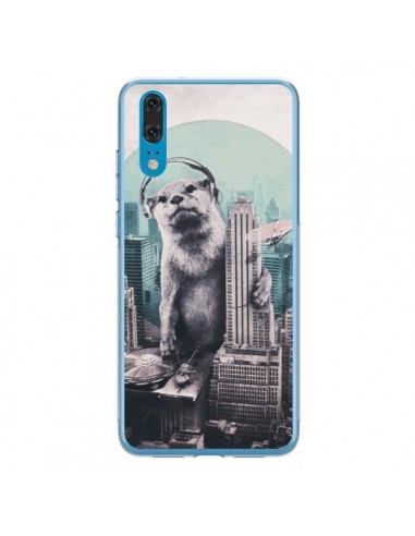 Coque Huawei P20 Loutre Dj New York - Ali Gulec