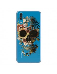 Coque Huawei P20 Garden Skull Tête de Mort Transparente -...