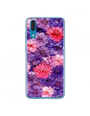 Coque Huawei P20 Fleurs Violettes Flower Storm - Asano Yamazaki