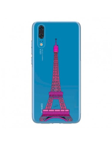 Coque Huawei P20 Tour Eiffel Rose Paris Transparente - Asano Yamazaki