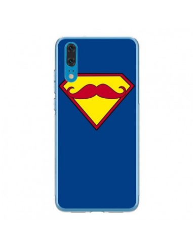 Coque Huawei P20 Super Moustache Movember Superman - Bertrand Carriere