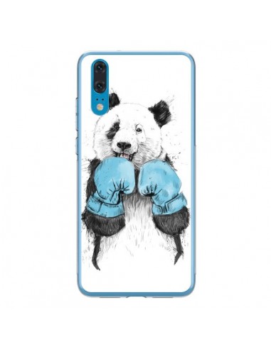 Coque Huawei P20 Winner Panda Boxeur - Balazs Solti