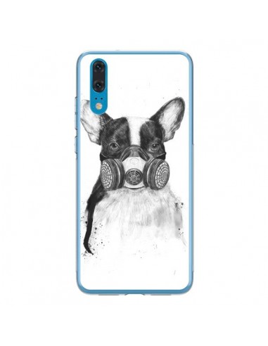 Coque Huawei P20 Tagueur Bulldog Dog Chien Big City Life - Balazs Solti