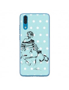 Coque Huawei P20 Croquis Pois Femme Fashion Mode - Cécile