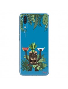 Coque Huawei P20 Tiki Thailande Jungle Bois Transparente...