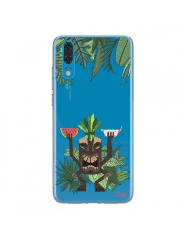 Coque Huawei P20 Tiki Thailande Jungle Bois Transparente - Chapo