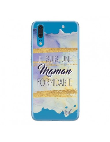 Coque Huawei P20 Je suis une Maman Formidable Violet Transparente - Chapo