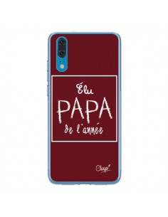 Coque Huawei P20 Elu Papa de l'Année Rouge Bordeaux - Chapo