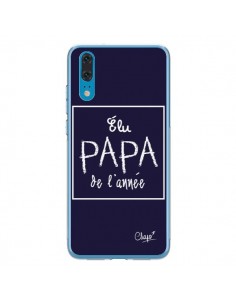 Coque Huawei P20 Elu Papa de l'Année Bleu Marine - Chapo