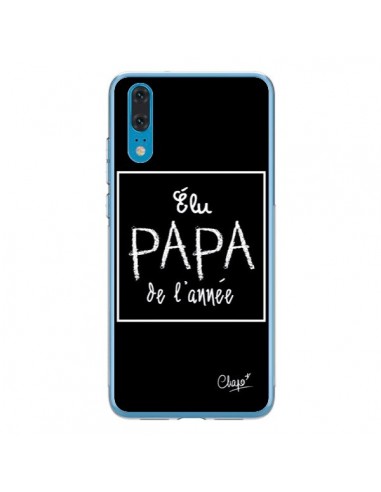 Coque Huawei P20 Elu Papa de l'Année Noir - Chapo