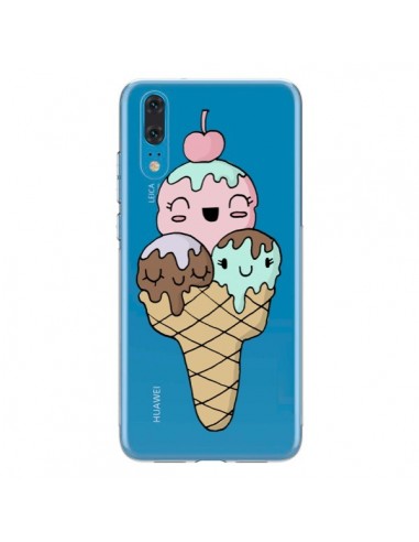 Coque Huawei P20 Ice Cream Glace Summer Ete Cerise Transparente - Claudia Ramos