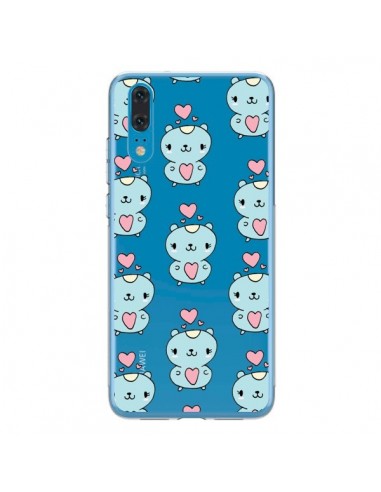 Coque Huawei P20 Hamster Love Amour Transparente - Claudia Ramos