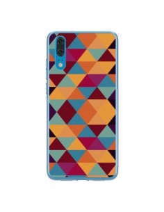 Coque Huawei P20 Azteque Triangle Orange - Eleaxart