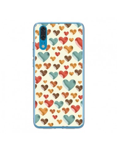 Coque Huawei P20 Coeurs Color_s - Eleaxart