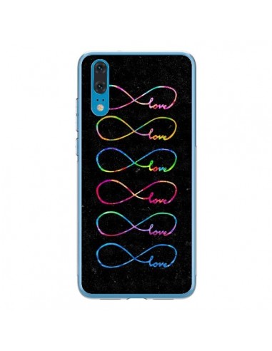 Coque Huawei P20 Love Forever Infini Noir - Eleaxart