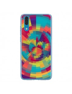 Coque Huawei P20 Spirale de Couleurs Rouge Vert - Eleaxart