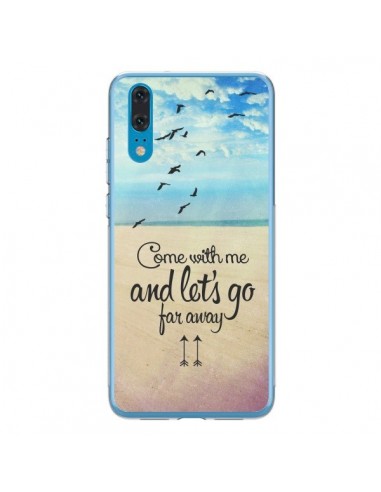 Coque Huawei P20 Let's Go Far Away Beach Plage - Eleaxart