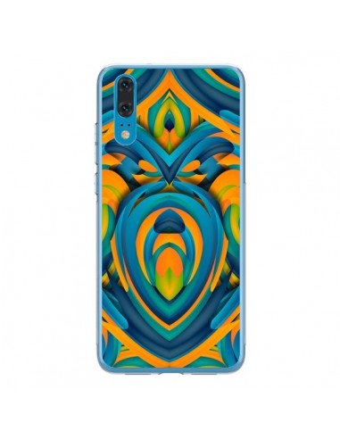 Coque Huawei P20 Cross Heart Azteque Coeur - Eleaxart