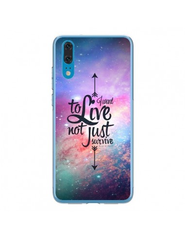 Coque Huawei P20 I want to live Je veux vivre - Eleaxart