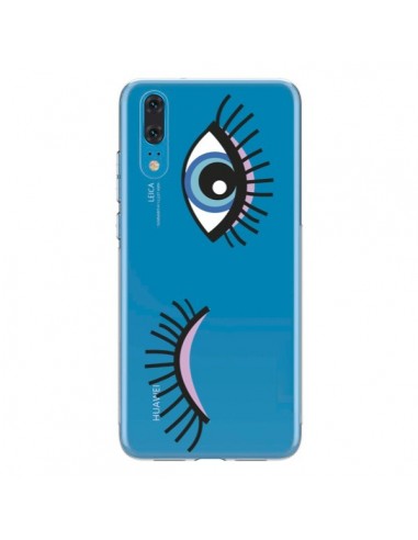 Coque Huawei P20 Eyes Oeil Yeux Bleus Transparente -  Léa Clément