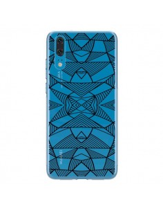 Coque Huawei P20 Lignes Miroir Grilles Triangles Grid...