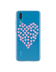 Coque Huawei P20 Coeurs Heart Love Rose Pink Transparente...