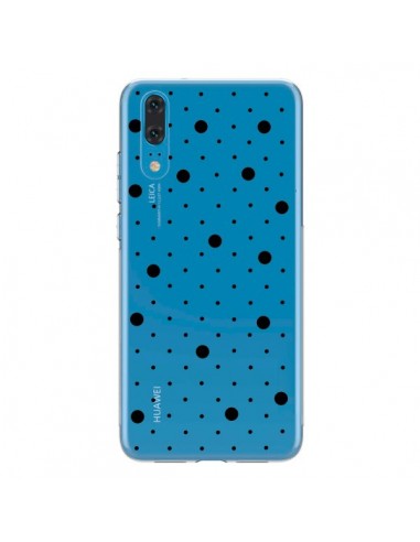 Coque Huawei P20 Point Noir Pin Point Transparente - Project M