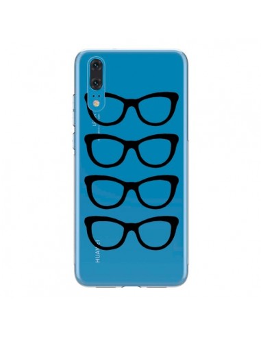 Coque Huawei P20 Sunglasses Lunettes Soleil Noir Transparente - Project M